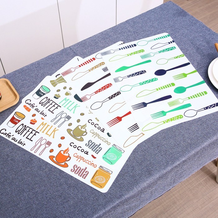 Alas Piring Tatakan PVC Waterproof Alas Piring Makan