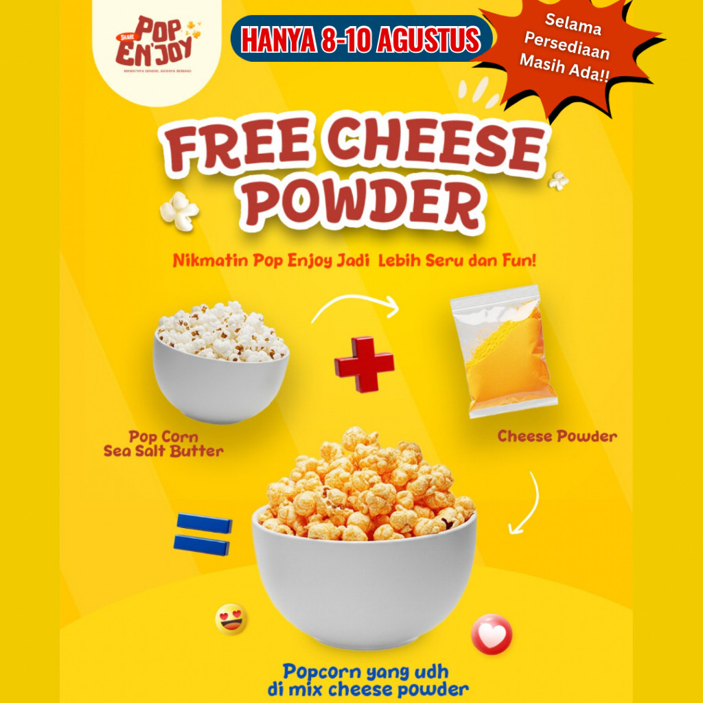 

[BUNDLING 2] SEA SALT POPCORN - PopENjoy / Camilan Asin Butter Crispy Popkorn Jagung Sehat Premium