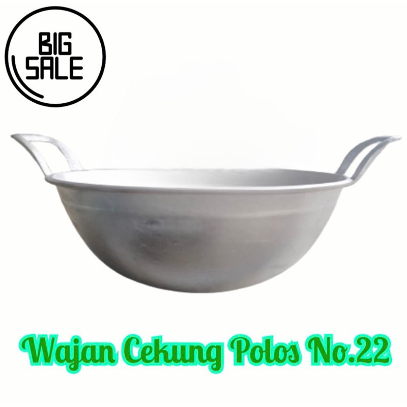 Wajan cekung no 22 kuali Wok pan kuali wajan jumbo besar anti pecah anti lengket