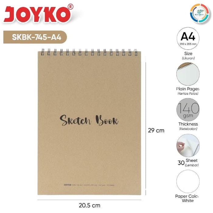 

JOYKO Sketch Book Buku Sketsa Gambar SKBK-745-A4 @1pcs