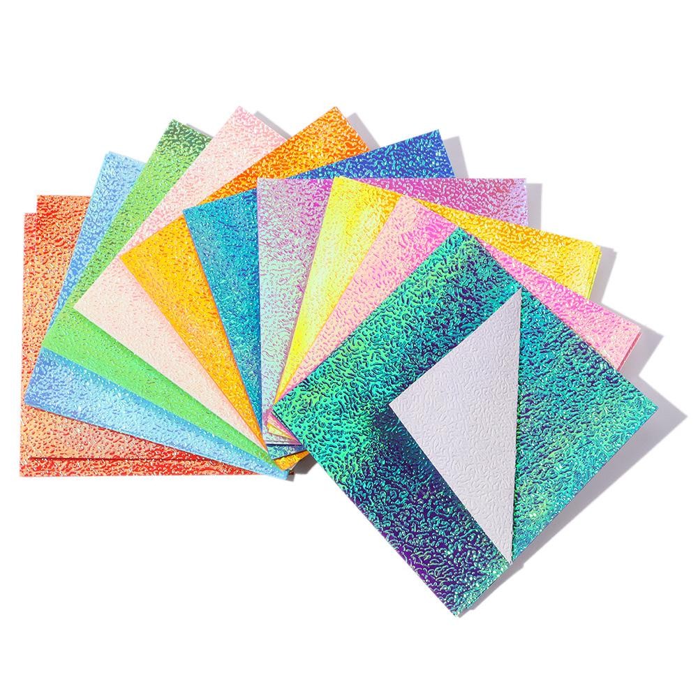 

50 Sheets Single-sided Glittering Origami Paper Mixed Shining Color Square Folding Papers Scrapbooking Decor DIY Accessories