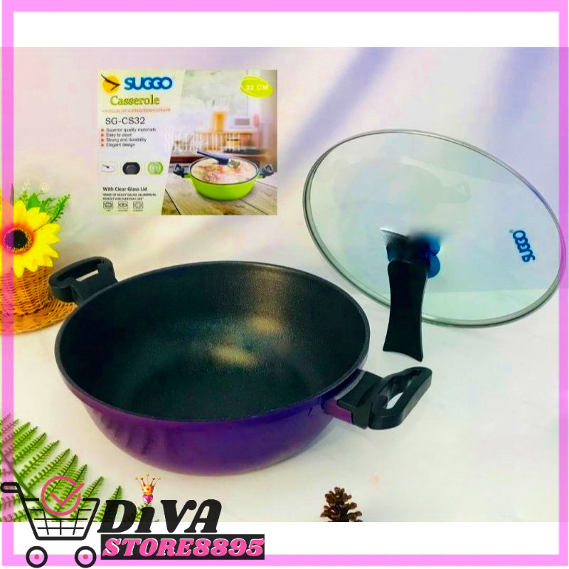 Casserole 32 Cm Suggo SG-CS32 / panci dengan tutup / panci suggo murah BERKUALITAS