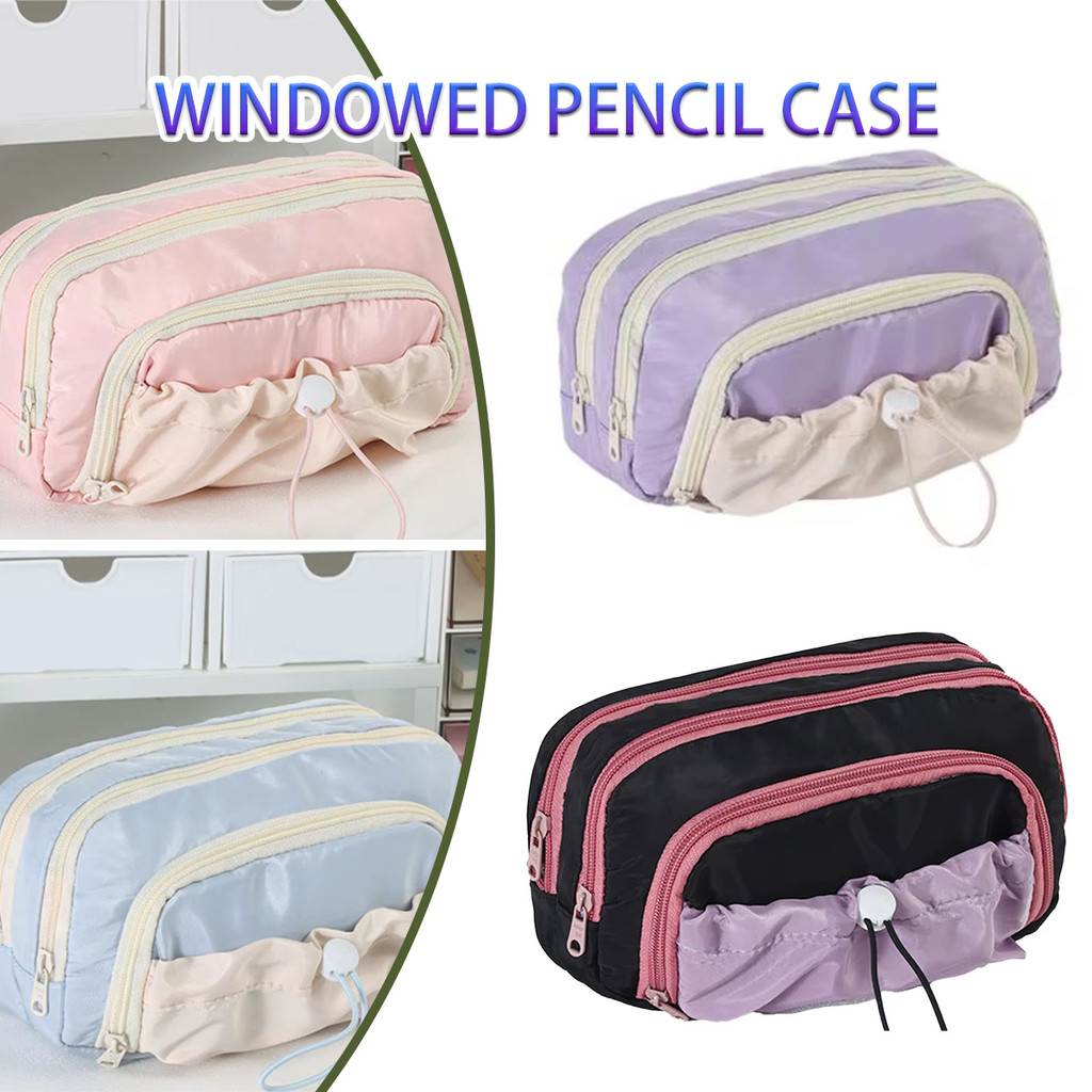 

Kotak pensi Tempat Tas Pensil Besar Material 3 Lapisan Aesthetik lucu muat banyak kotak pensil model trendy School Stationery Supplies