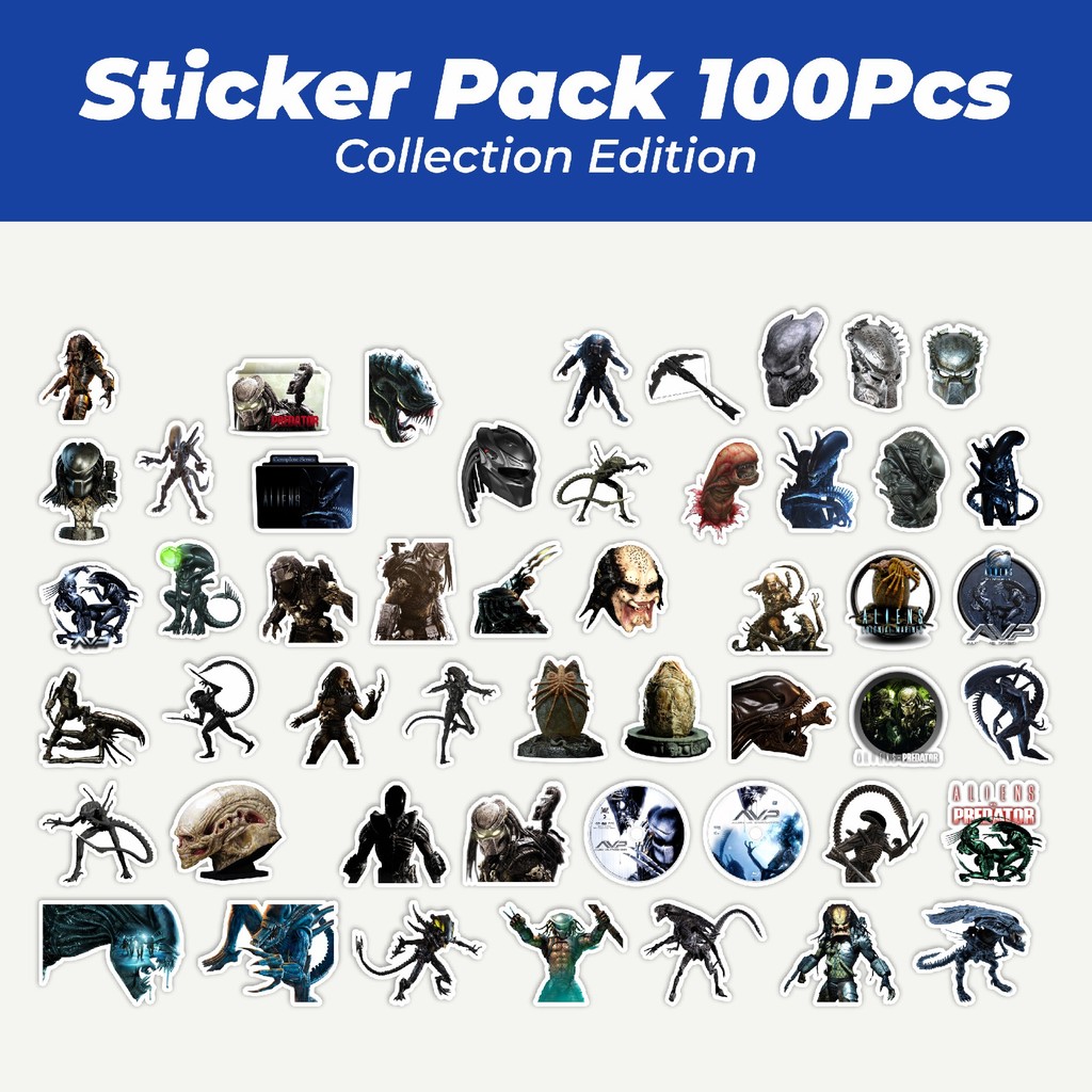 

Hot Stiker Movie Series Alien vs Predator Karakter Mix 2 Lucu Anti Air Stikers Berperekat Waterproof Sticker Decal Buat Motor Helm Buku Journal Koper Casing HP Laptop Botol Minum