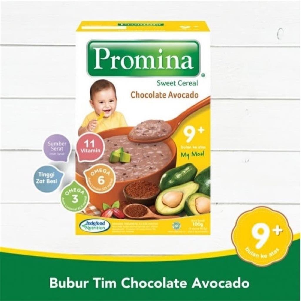 Promina Cereal Bayi 9 Bulan+ Rasa Cokelat Alpukat 100g – MPASI Tinggi Zat Besi & Vitamin