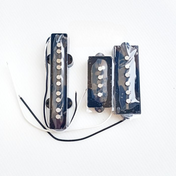 Guitar Pickup PJ Bass Alnico Set Black 5 String