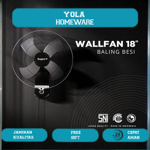 Kipas Angin Dinding Gantung Besi 18 inc / Nagoya Tornado Wall Fan NG-18WF