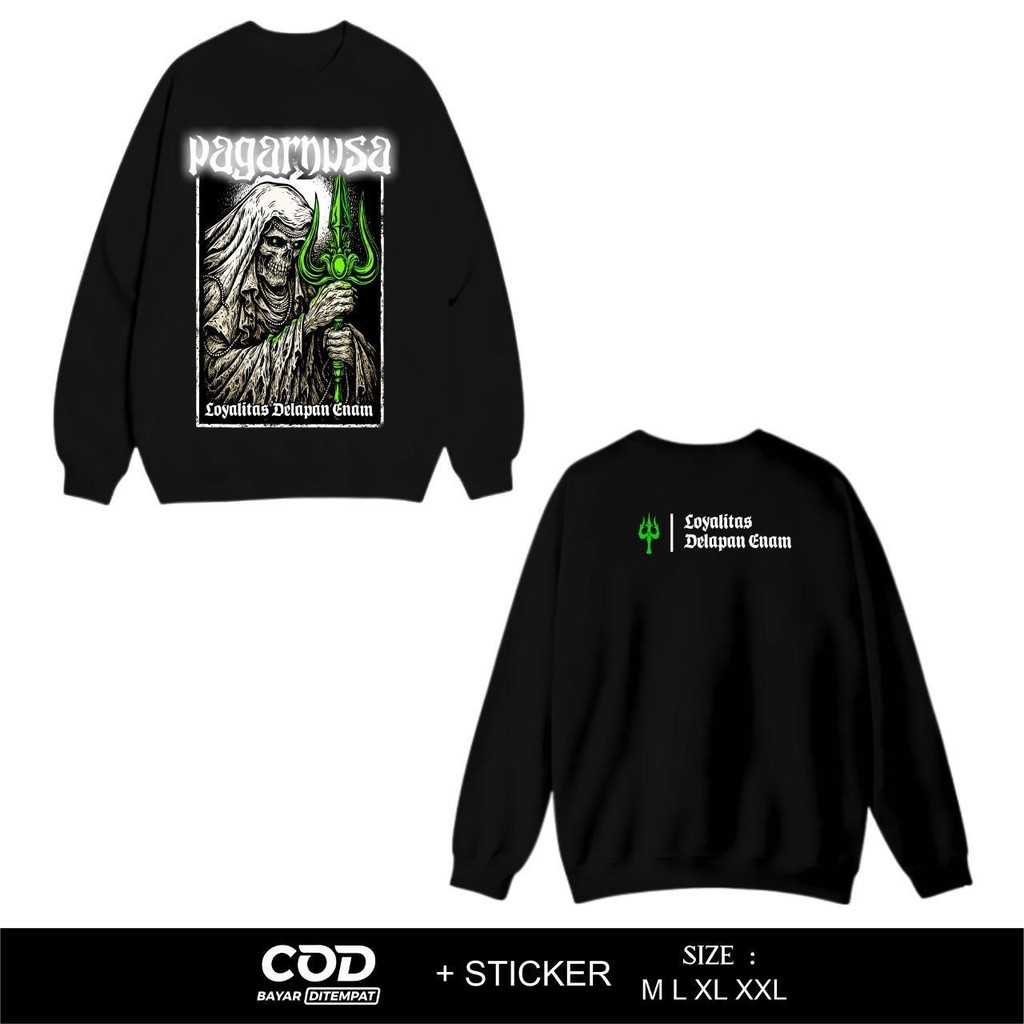 SWEATER PAGAR NUSA MENYALA PAGAR NUSA LOYALITAS DELAPAN ENAM -  SWEATER DISTRO PAGAR NUSA - SWEATER 