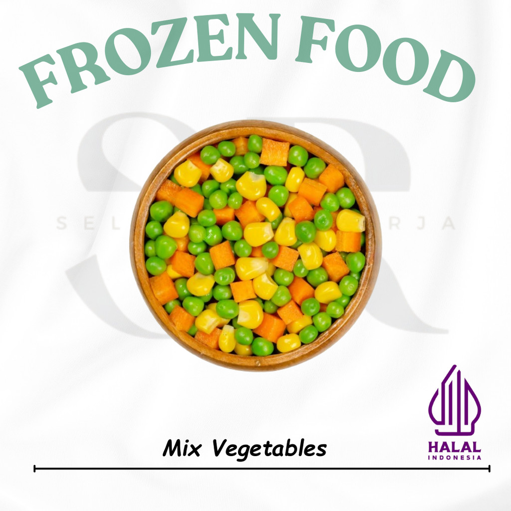 

Mix Vegetable Sayur Beku (3 ways) Tanpa Buncis 1 Kg