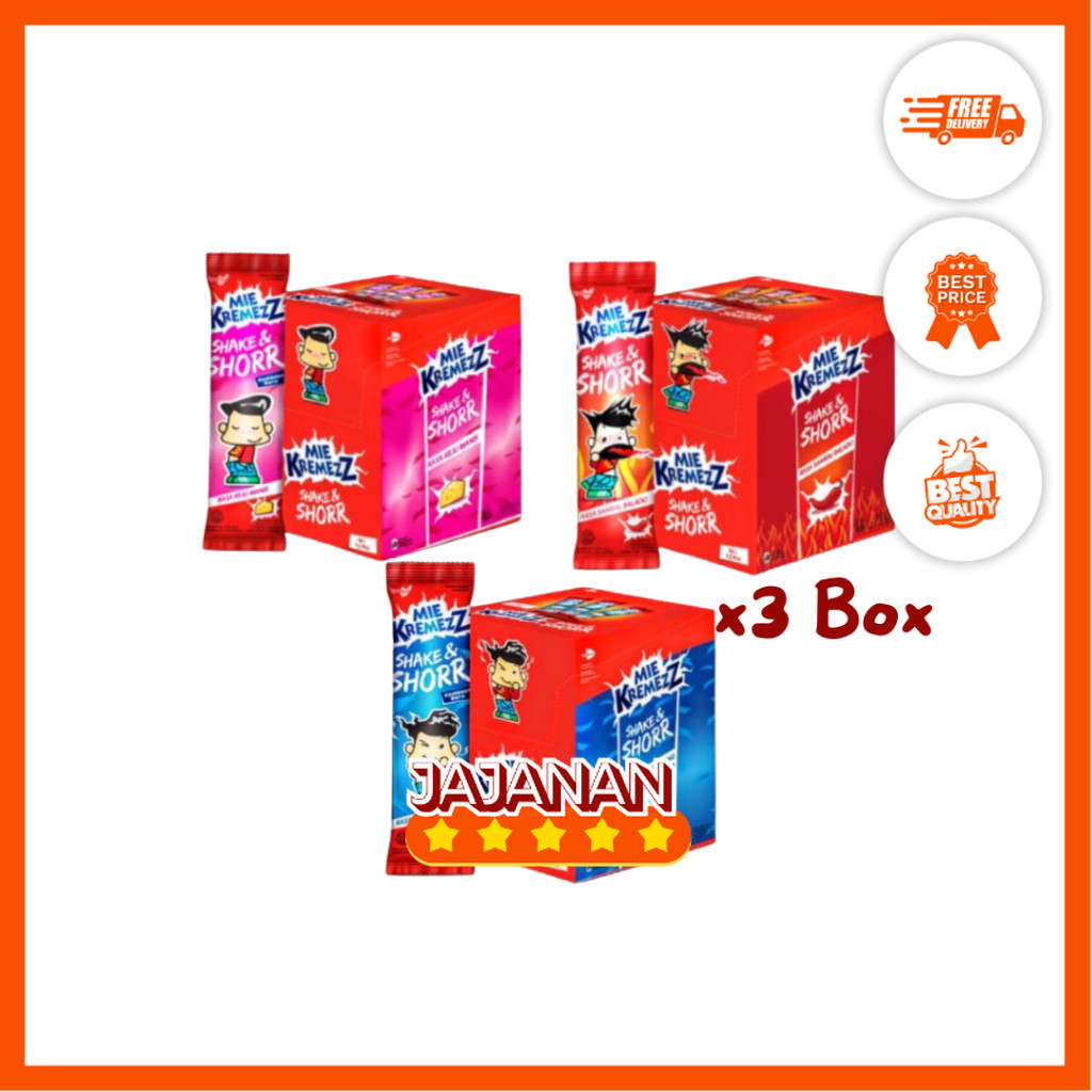 

[3 BOX] Mie Kremezz Shorr Rasa Ayam/Keju/Balado isi 20+1 x16gr