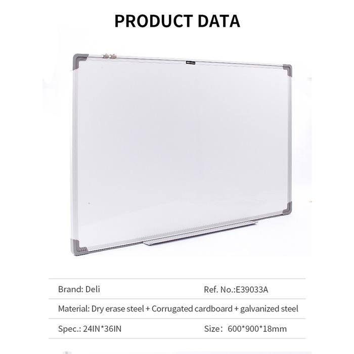 

Deli Whiteboard Papan Tulis Putih 450×2600mm 48IN×96IN E39032A