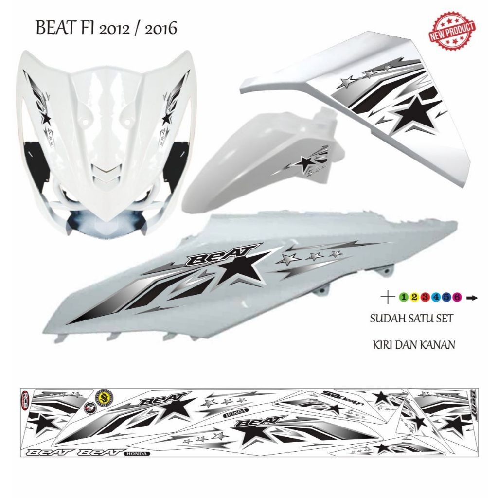 COD / STIKER VARIASI MOTOR BEAT FI 2012 / STIKER VARIASI BEAT 2015 MOTIF KEREN