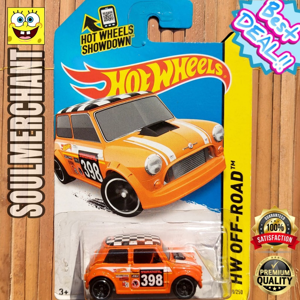 HOTWHEELS MORRIS MINI COOPER ORANGE BIRU TOSCA MUDA KUNING TEAM HOT WHEELS OLDSCHOOL CAR