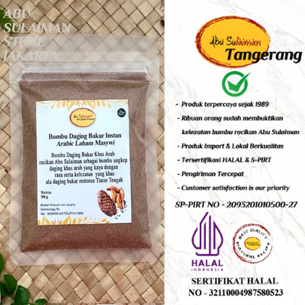 

Bumbu Daging Bakar / Arabian Barbeque Seasoning Abu Sulaiman Tangerang