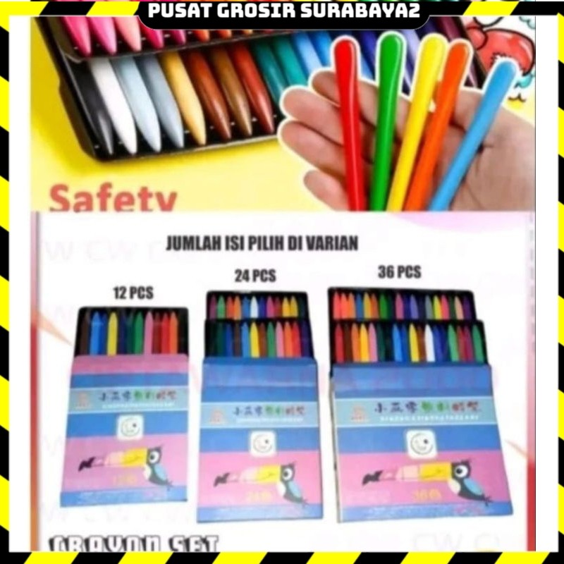 

Crayon/Krayon Plastk 12/24/36 Tidak Mengotori Tangan FN
