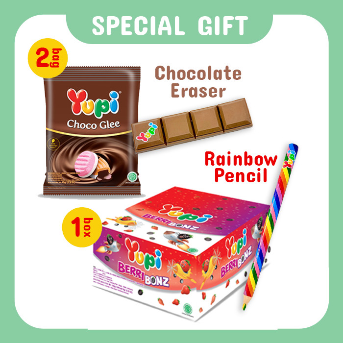 

Yupi Package Rainbow Pencil & Chocolate Eraser
