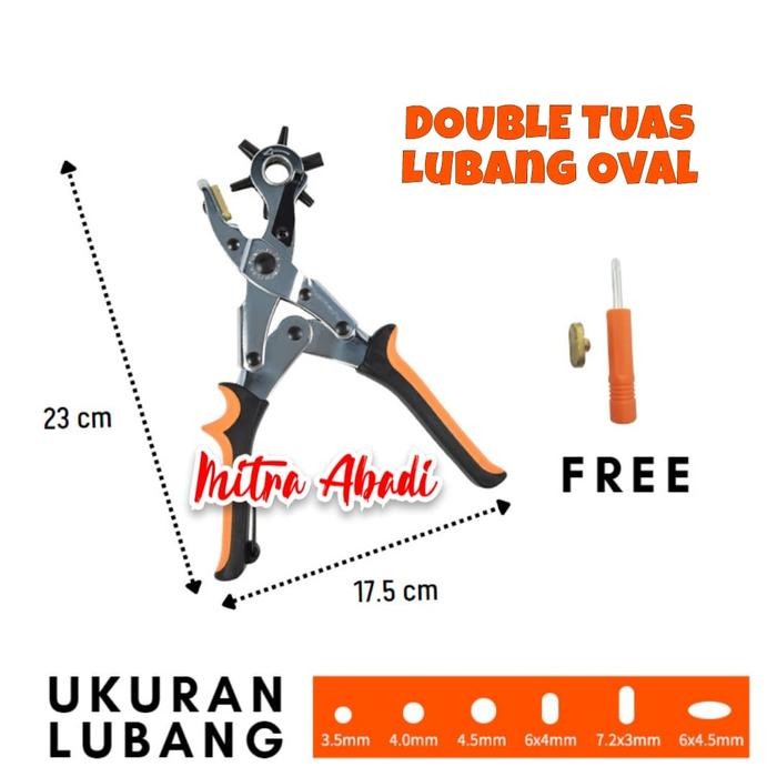 

PROFESIONAL PUNCH PLIER / Tang Pembolong / Alat Pelubang Ikat Pinggang - SINGLE TUAS