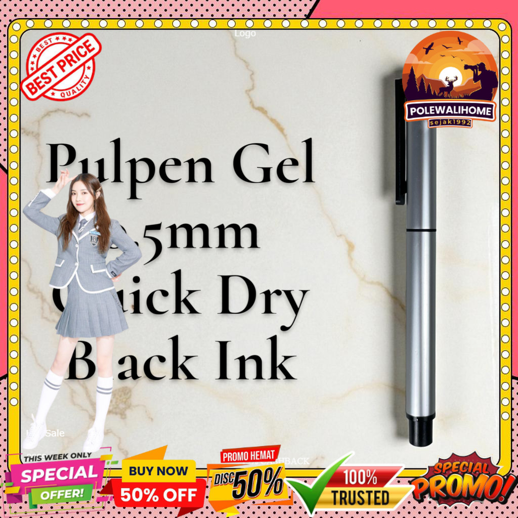 

Kaco Pena Pulpen Gel 0.5mm TUBE Roller Quick Dry Black Ink 1 PCS - K80