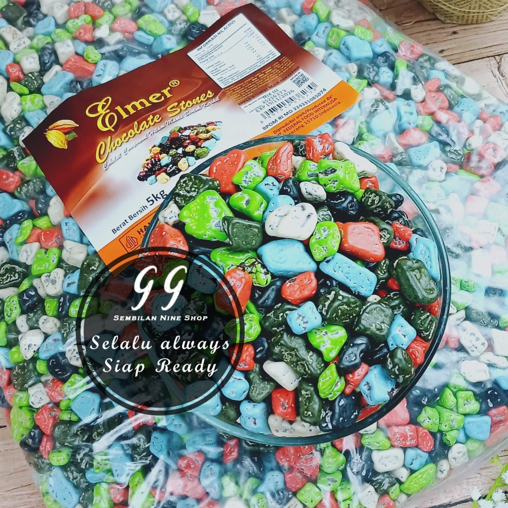 

Elmer 250 Gram Chocolate STONE mix warna warni STONES Cokelat Kerikil Choco Ston Coklat krikil batu