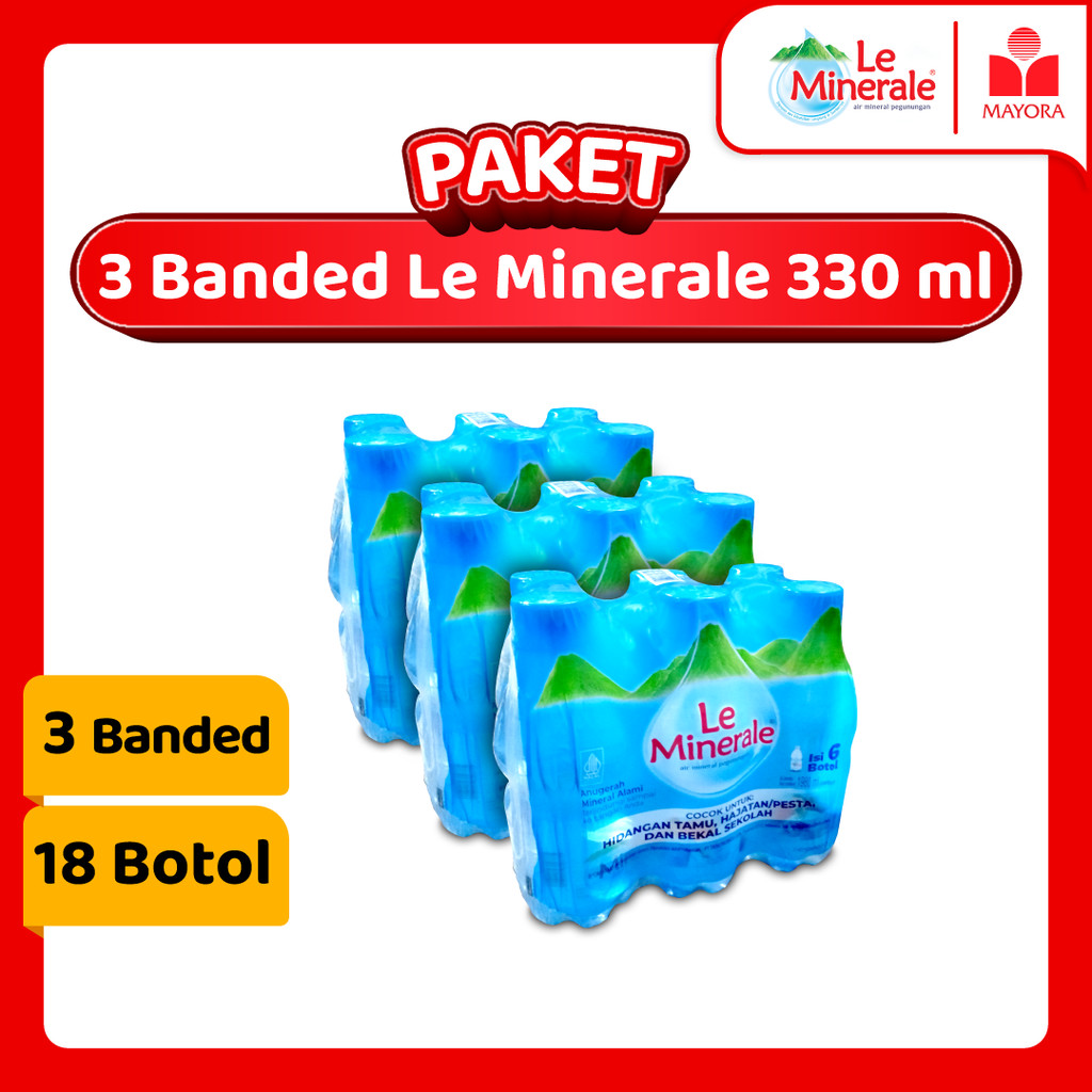 

Paket 3 Banded Le Minerale 330 ml