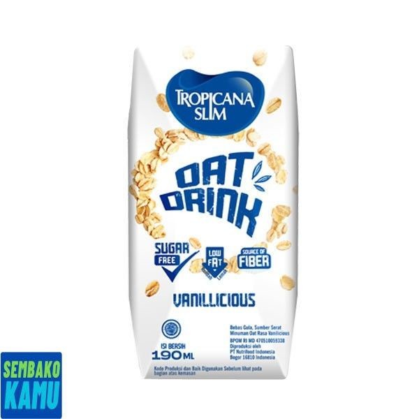 

Tropicana Slim Ready To Drink Oat Drink Vanillicious 190 ml - Susu