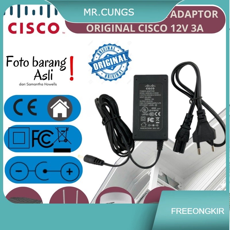 CISCO Switching power adaptor original modem router access poin CCTV DVR 12V 3A