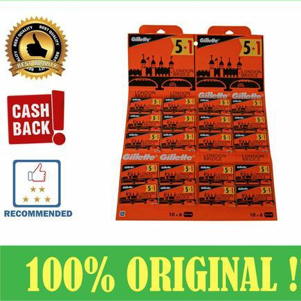 NEW ARIVAL silet tajam set isi 6 (5+1) pcs london bridge original ekonomis razor blade - Kemasan Bar