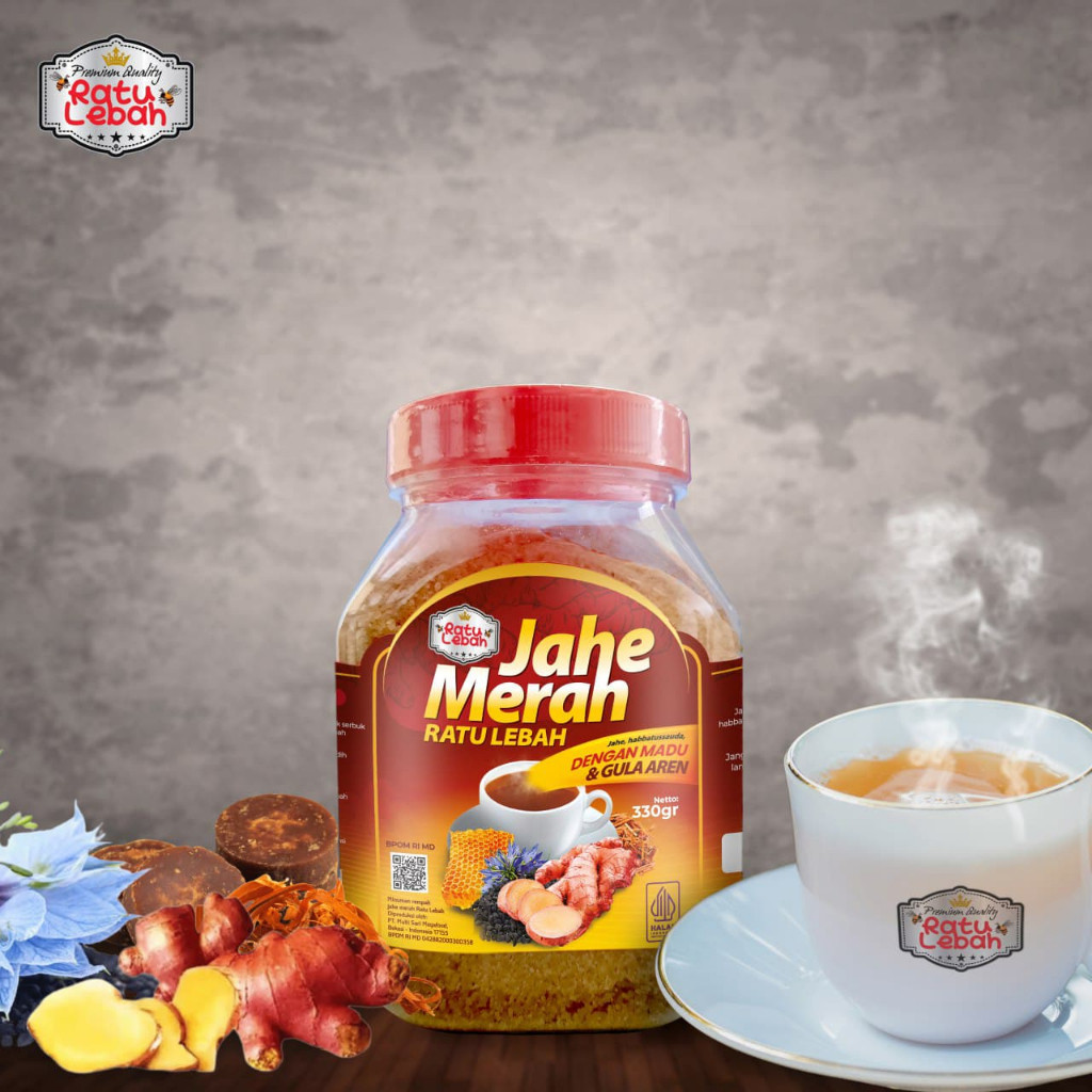 

JAHE MERAH RATU LEBAH 330gr – jahe merah instan | jaga stamina | redakan masuk angin | sehat alami | halal & BPOM