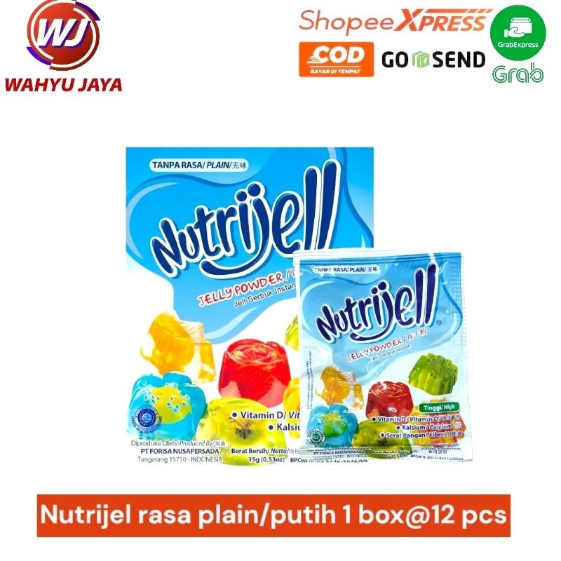 

nutrijel rasa plain/putih 1 box@12 pcs 180 gram