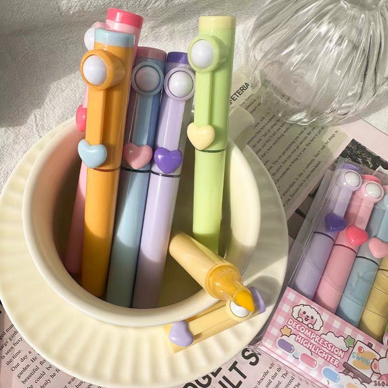 

[Ready Stock] Pena Fluoresens 6 Warna KOMI Pena Fluoresens Macaron Pena Fluoresens Lembut Spidol Buku Harian Spidol Alat Tulis