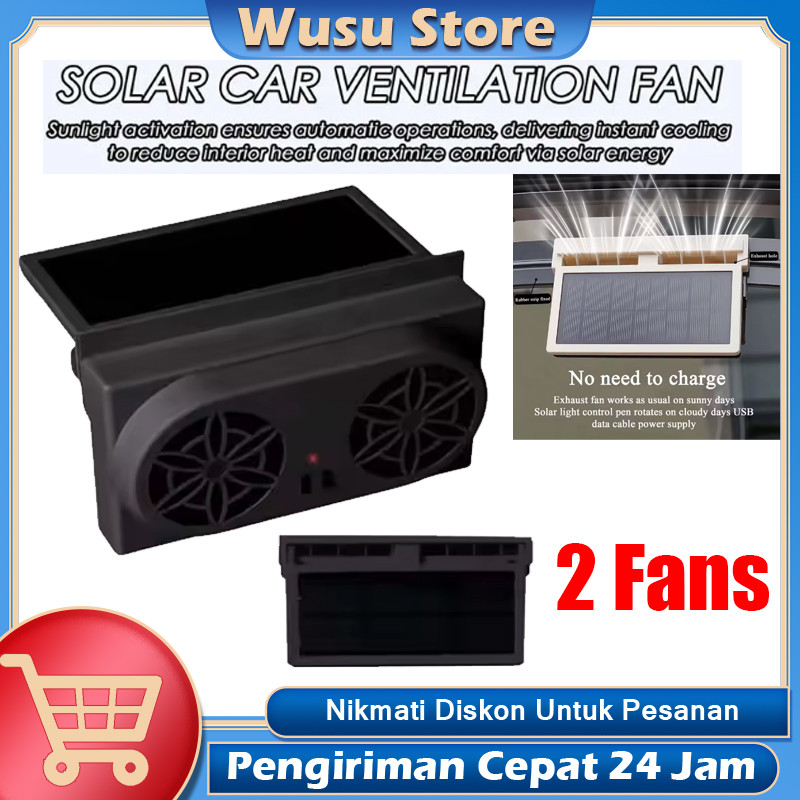 Kipas Ventilasi Mobil Tenaga Solar - Exhaust Fan Pendingin Interior Mobil - Solar Powered Car Exhaus