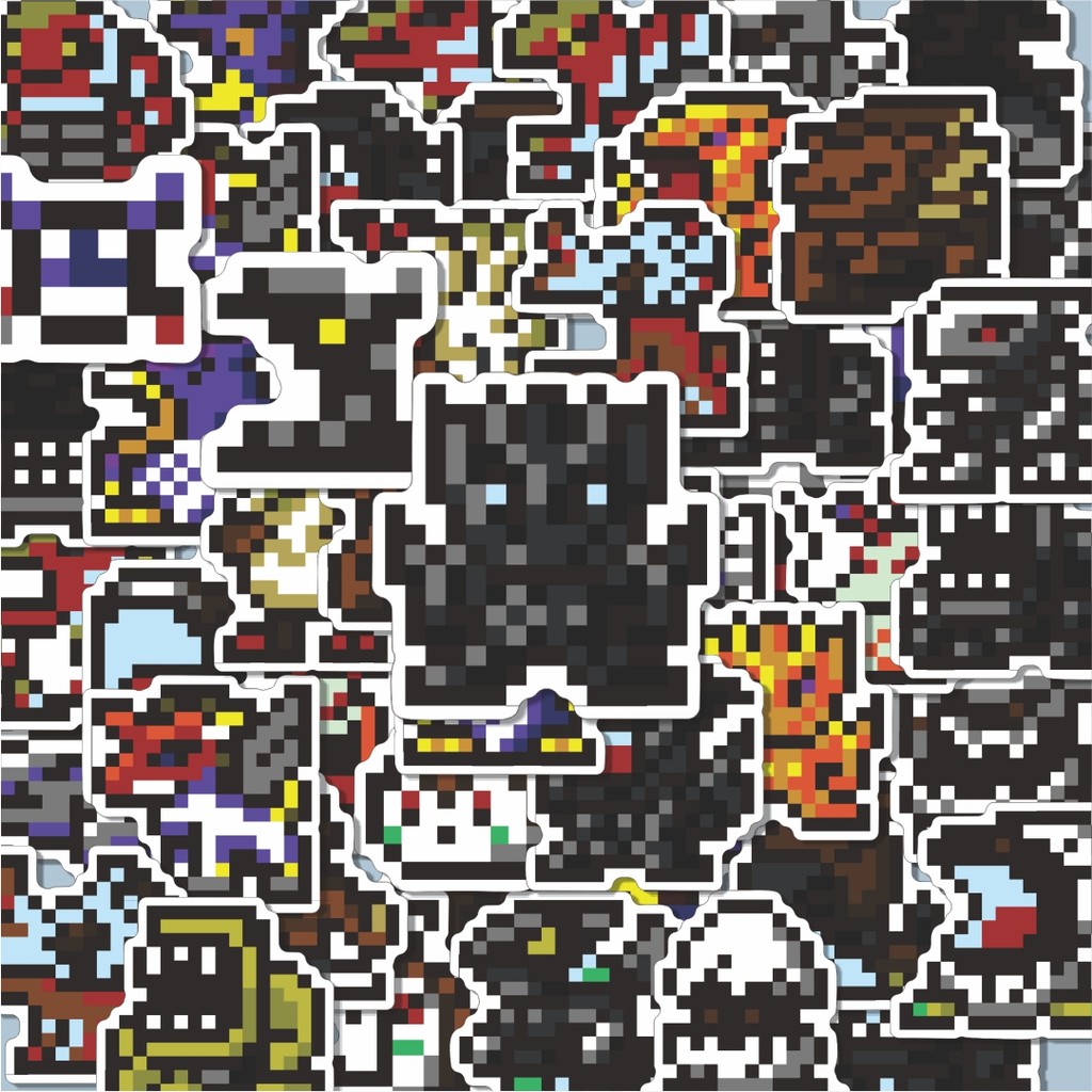 

100PCS Lucu Stiker Pixel Digimon V45 Stiker Aesthetic Stiker Anti Air Stikers Berperekat Waterproof sticker decal buat Motor Helm Buku Journal Koper Casing HP Laptop Botol Minum Hadiah anak