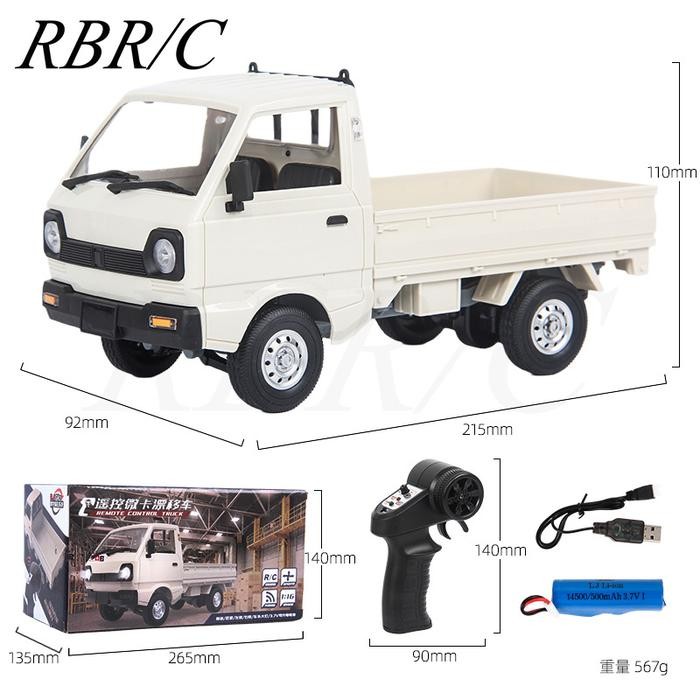CXD D12 mini RTR full propo 2WD WPL D12 mini rc car SUZUKI CARRY - Putih by Urbanite store