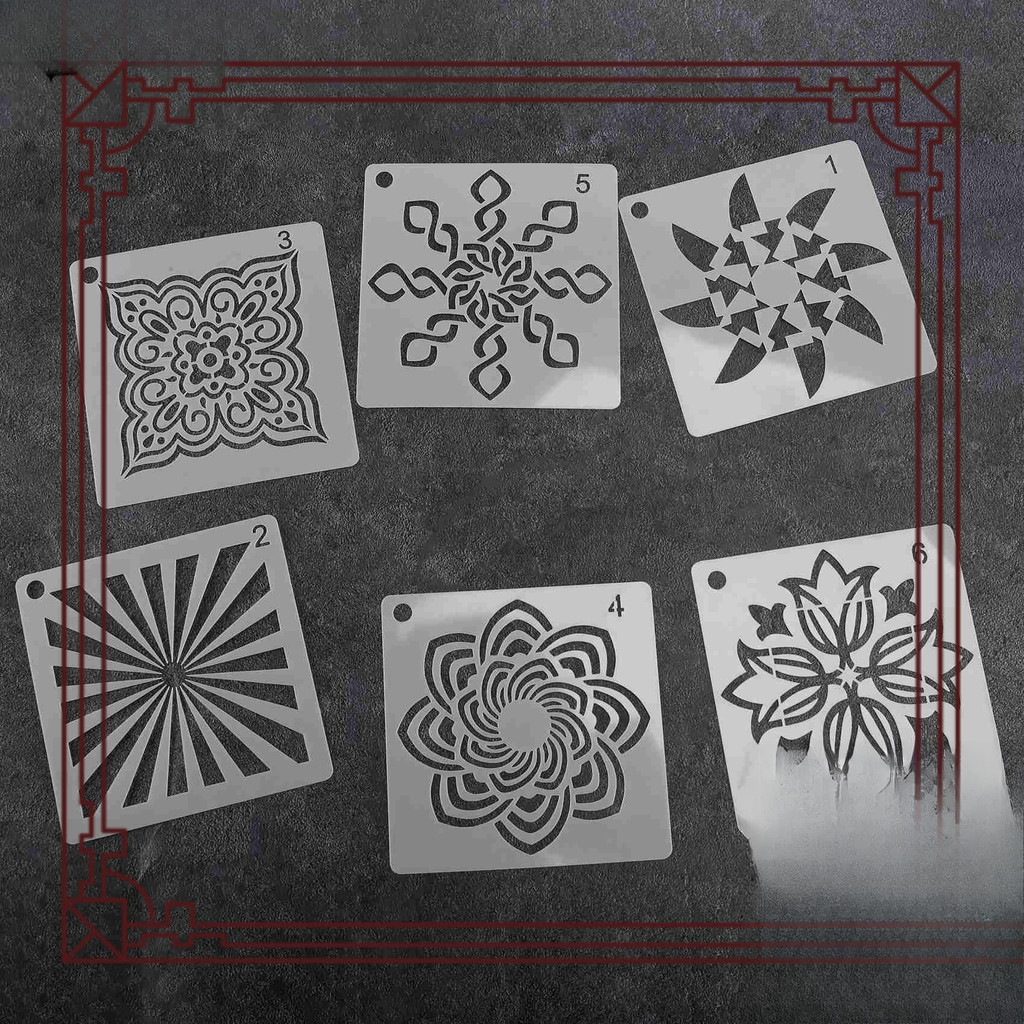D9-56 Pack Mandala Dot Painting Templates Stencils Perfect For DIY Rock Painting Art Projects 3.6X3.