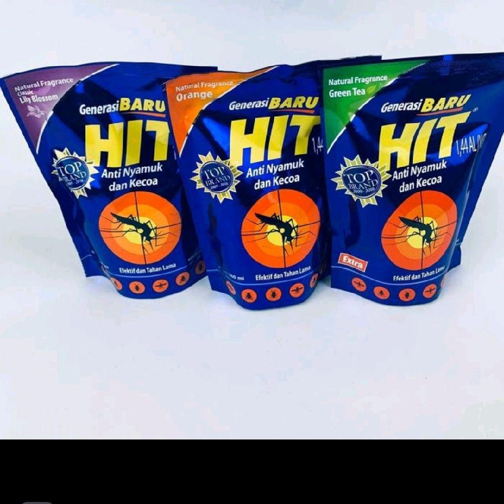 Hit Cair Anti Nyamuk & Kecoa Refill 360ml / 700ml Varian GREENTEA / ORANGE / LILY BLOSSOM