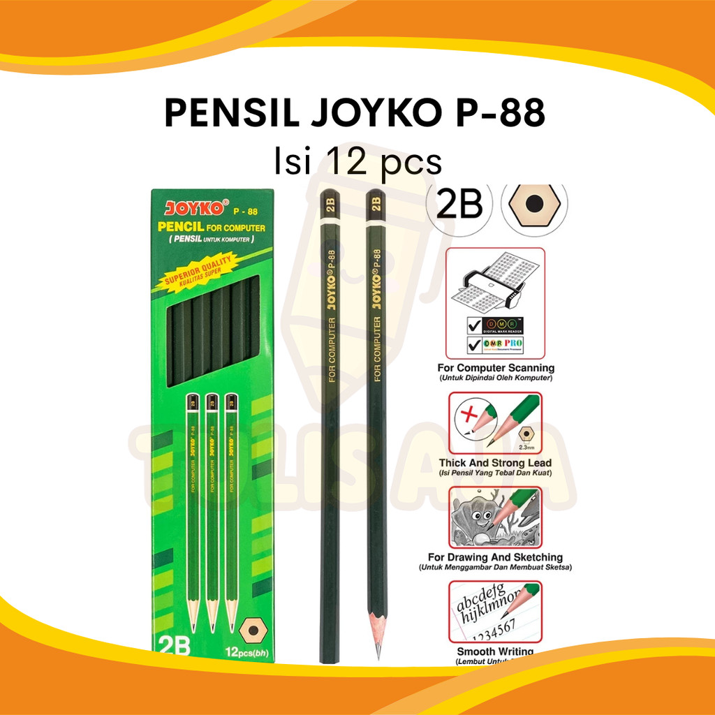 

PENSIL JOYKO 2B HIJAU P-88 PER LUSIN 12 PCS