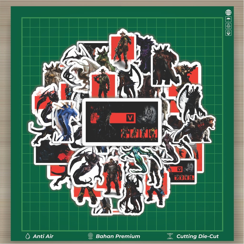 

HOT 50 PCS STIKER Stiker Game Series Evolve Karakter Mix 2 Stiker Fashion Cars Decal Dingin Kartu Album Custom Vinyl Anti Air- Sticker Aesthetic Buku Journal Koper Casing HP Tablet Laptop Helm Motor Botol Minum