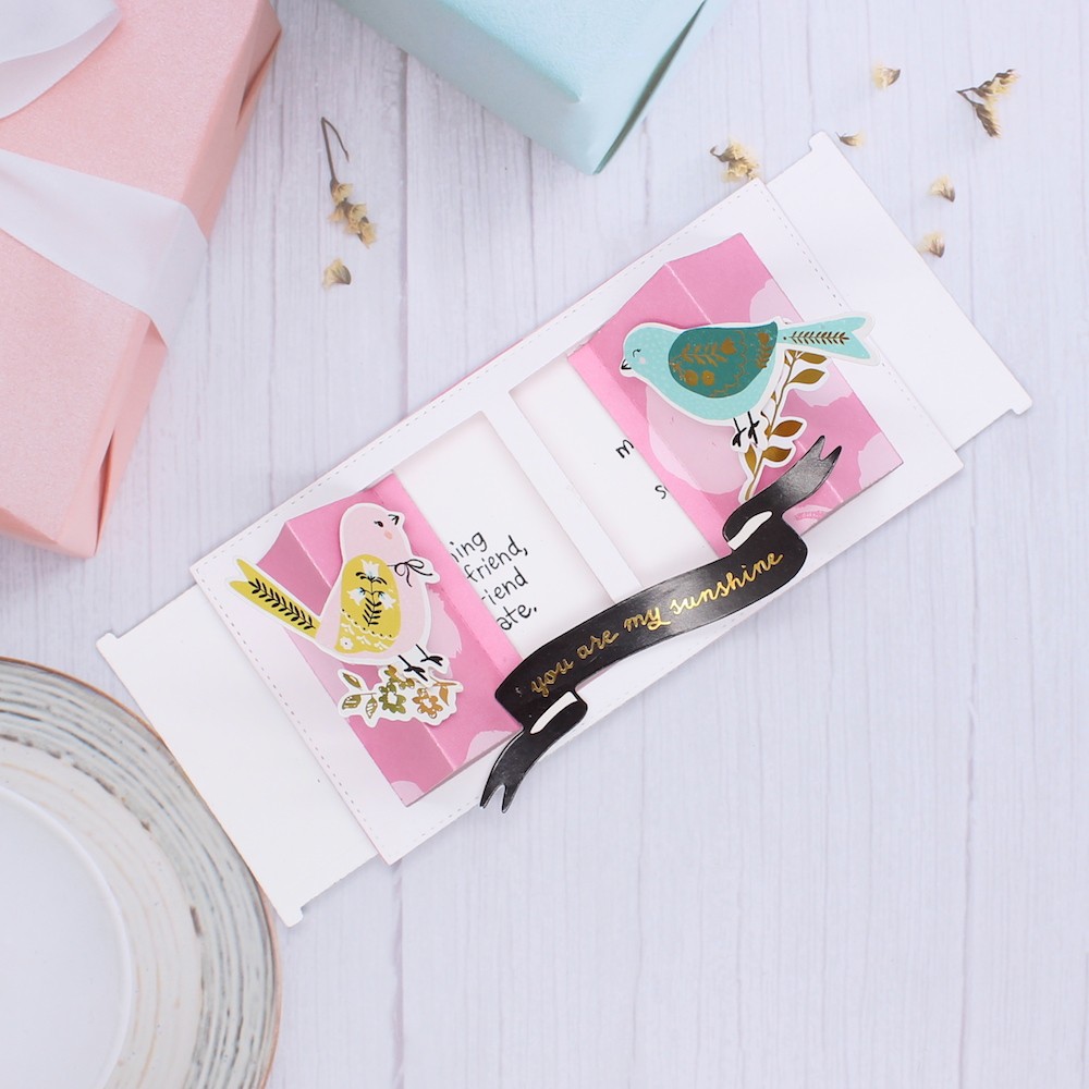 

KSCRAFT Mini Slimline Interactive Card Metal Cutting Dies Stencils for DIY Scrapbooking Decorative Embossing DIY Paper Cards