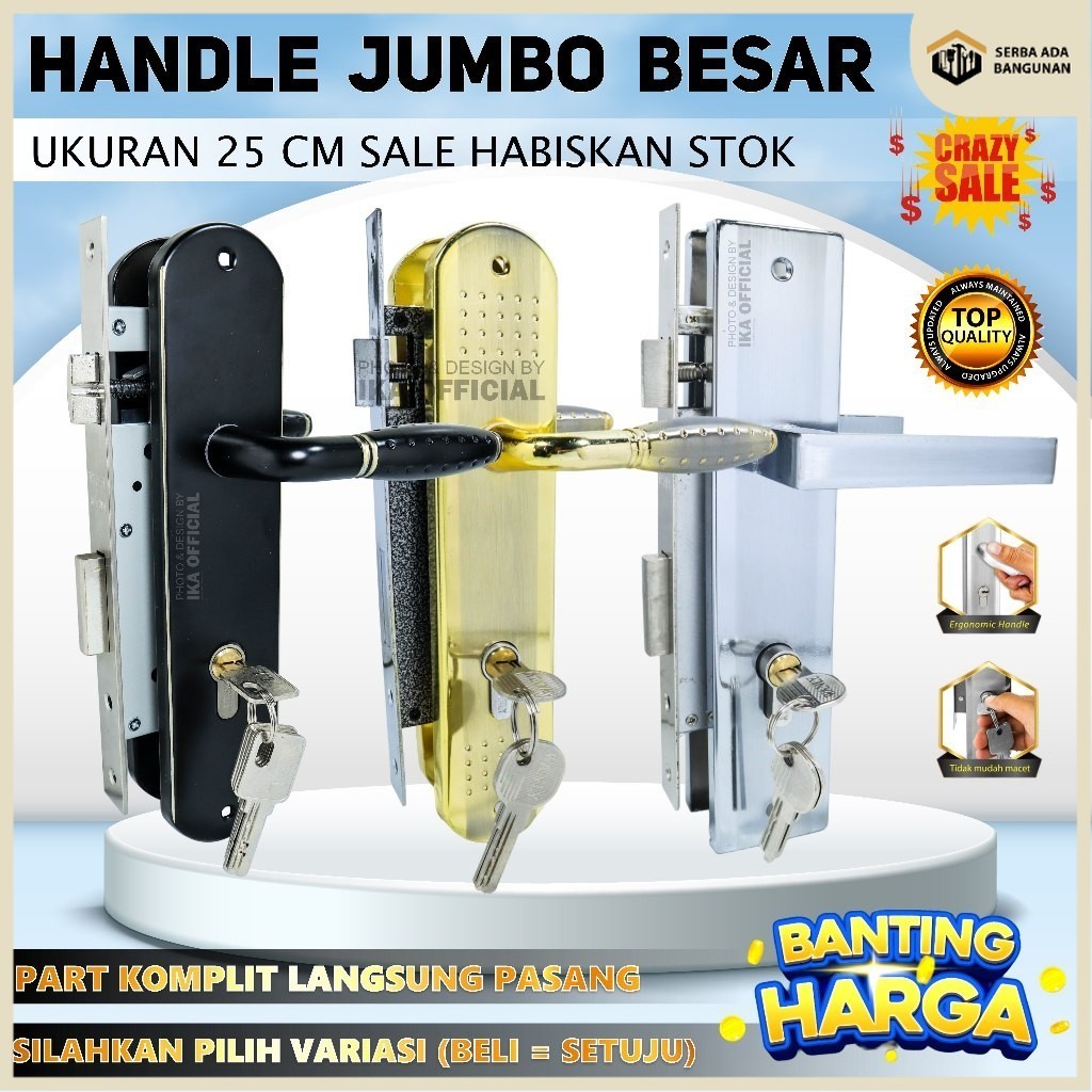 HABISIN STOK SALE CUCI GUDANG Promo handle pintu besar 25 cm / Gagang Pintu Gagang Pintu Size BESAR 