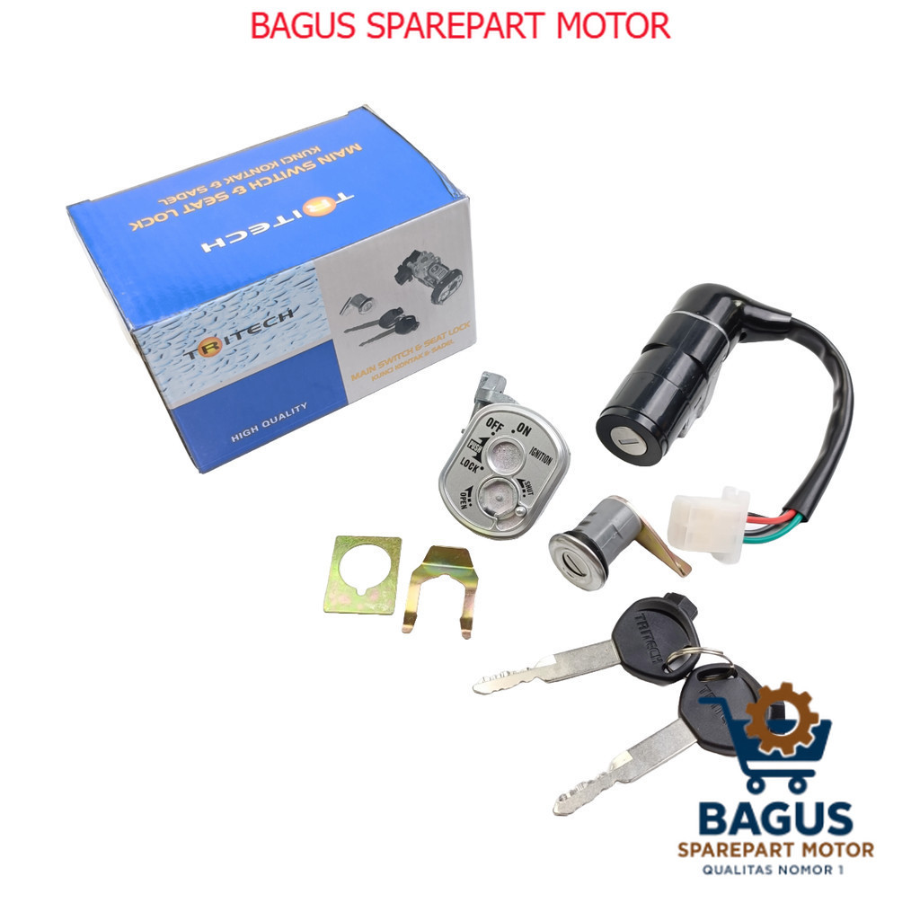Kunci Kontak 1 Set Kunci Jok Motor Honda Revo Lama Part motor