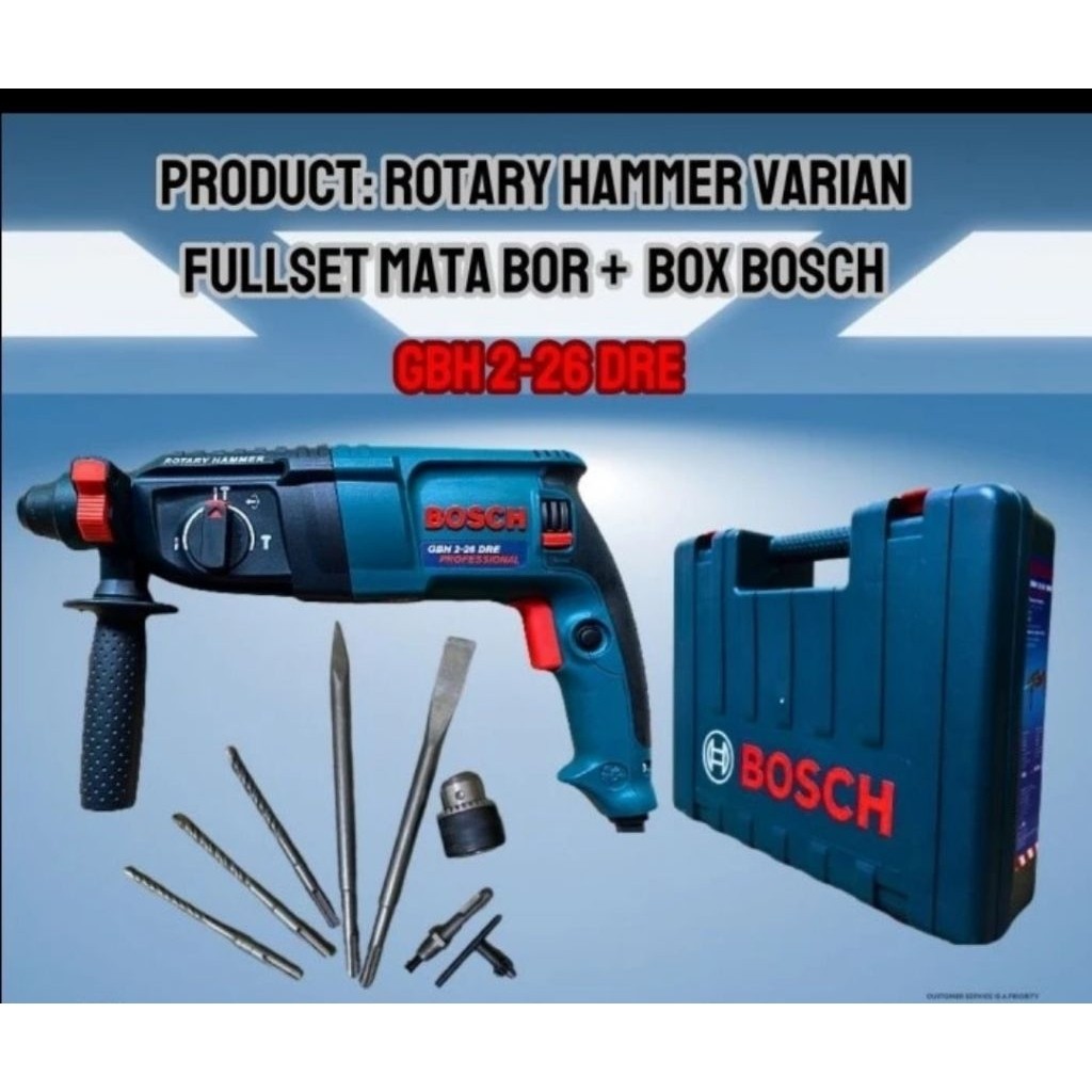 FLASH SALE BOR BOBOK BETON BOSCH 2-26 DRE 3 FUNGSI DEMOLITION HAMMER BOSCH SDS FLUSH GBH2-26 DRE BOR