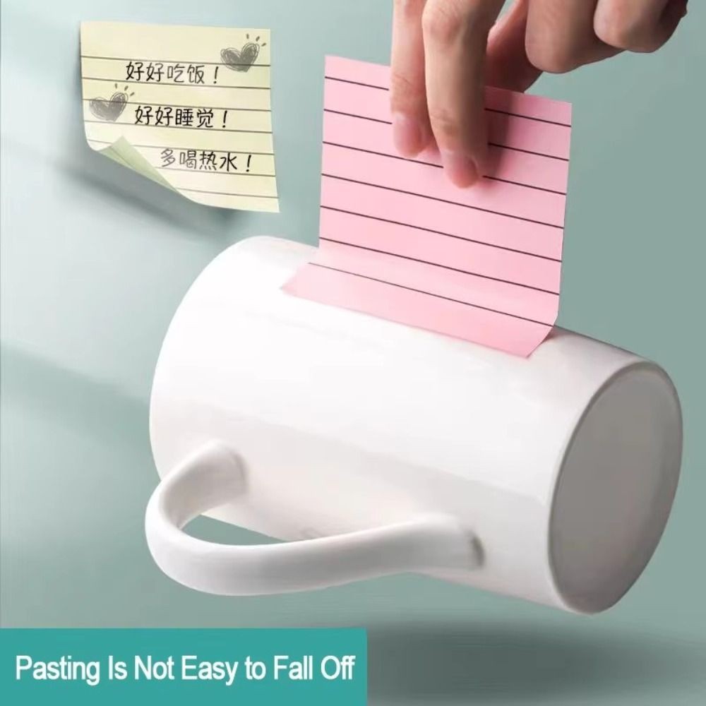 

200 Sheets Self-adhesive Line Sticky Notes N Times To Do List Memo Pad Paper Schedule Diary Student Writing Marker Notepad