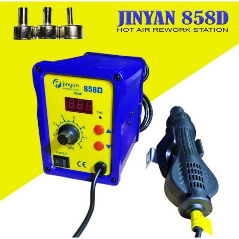 TESTED Blower Hot Air Jinyan 858D REWORK STATION SOLDER UAP - Blower Jinyan 858 Digital Otomatis Ori