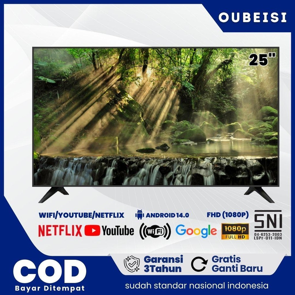 <COD> OUBEISI TV LED 24/25 inch TV SMART Televisi  Garansi satu tahun Garansi tiga tahun
