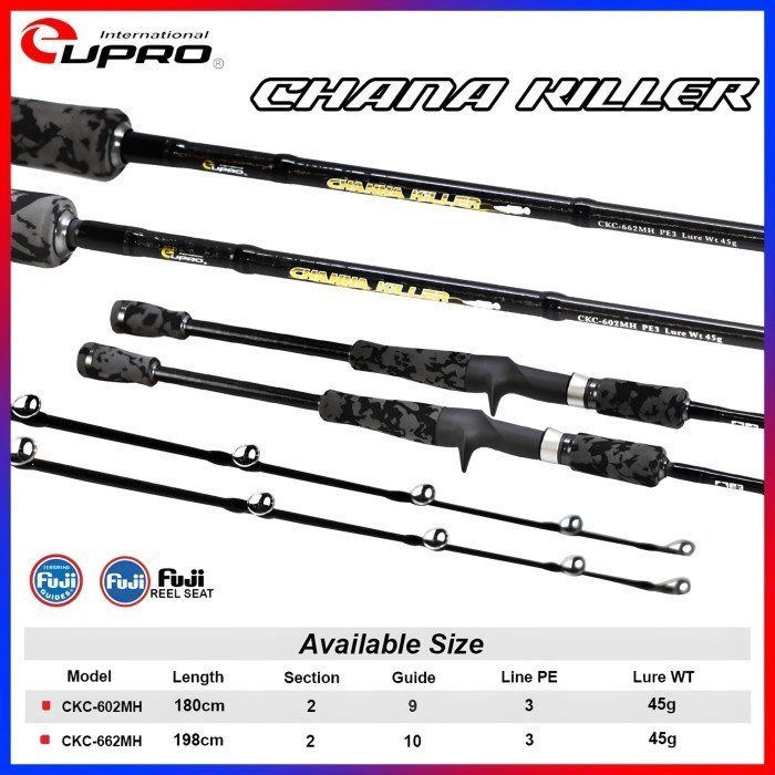 JORAN PANCING EUPRO CHANNA KILLER CKC 602MH-662MH BAITCASTING ROD - CKC602MH PE 3 - CKC602MH PE 3