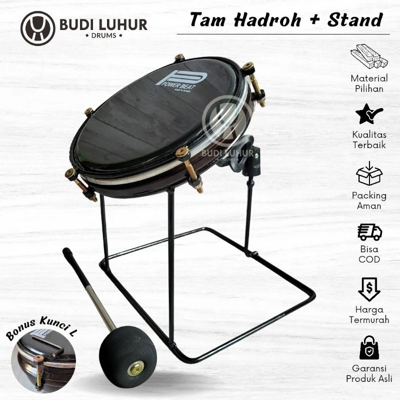 WS34R Dudukan Tam Hadroh Stand Tam Stel Mika 8 inch Power Beat Tam Tung Bass Hadroh