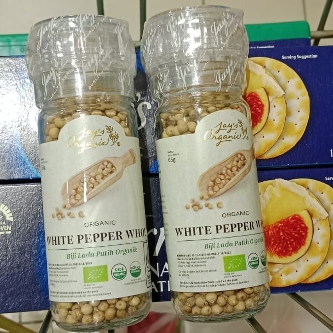 

jays organik Organic white pepper whole lada putih bulat bumbu 65gr