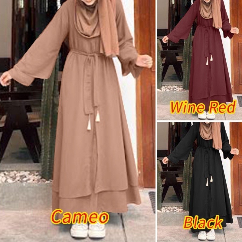 TERMURAH abaya saudi Gamis Wanita Remaja Dress Terbaru Gamis Syar'i Muslimah Polos Kekinian gamis an