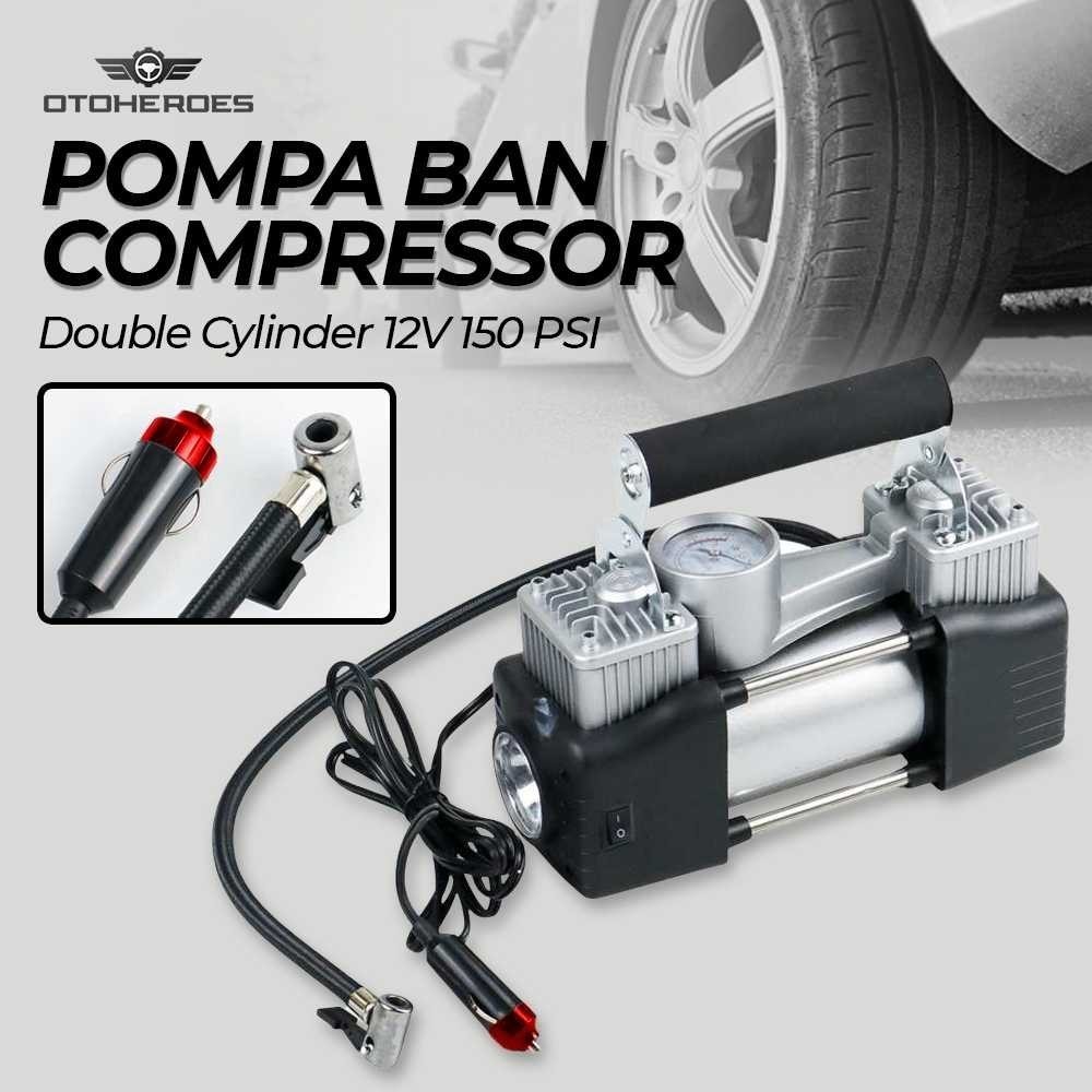 Pompa Ban Compressor Double Cylinder 12V 150 PSI - 628-4X4