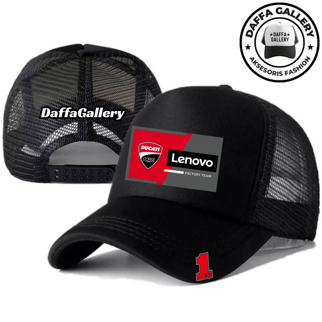 Daffaa Gallery Topi Trucker WORLD CHAMPION PECCO DUCATI - Topi Distro DUCATI LENOVO FACTORY TEAM Log